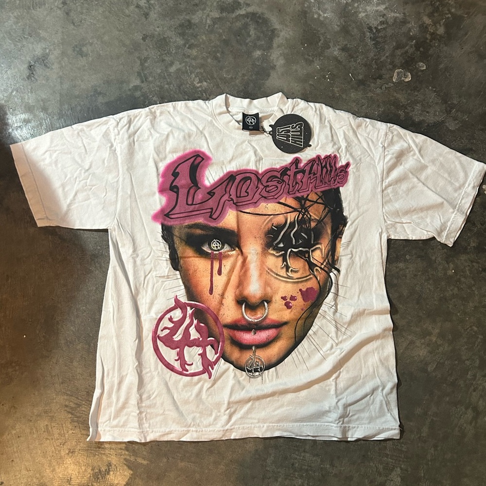 Lost Hills Pink Punk Graphic Tee - XLarge